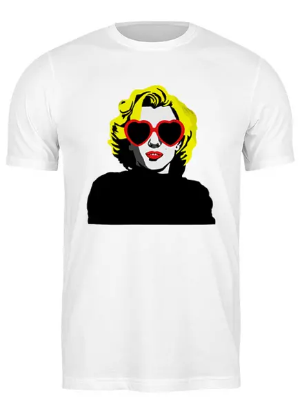 Заказать мужскую футболку в Москве. Футболка классическая Мэрилин Монро (Marilyn Monroe) от fanart - готовые дизайны и нанесение принтов.