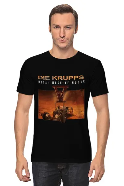 Заказать мужскую футболку в Москве. Футболка классическая Die Krupps / Metal Machine Music от OEX design - готовые дизайны и нанесение принтов.