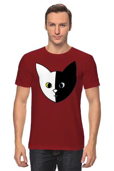 Заказать мужскую футболку в Москве. Футболка классическая Cats Here от oneredfoxstore@gmail.com - готовые дизайны и нанесение принтов.