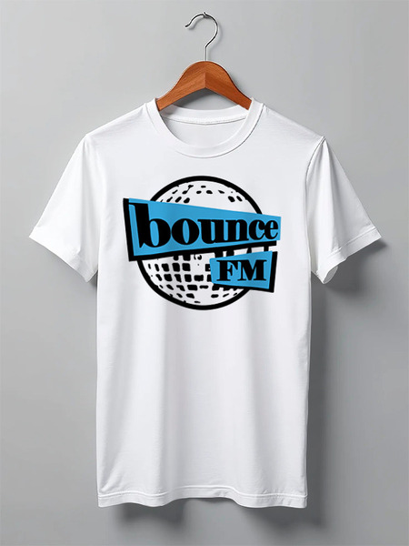 Заказать мужскую футболку в Москве. Футболка классическая Bounce FM от Илья  - готовые дизайны и нанесение принтов.