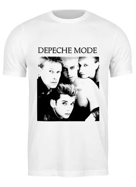 Заказать мужскую футболку в Москве. Футболка классическая Depeche Mode от afonin.i96@gmail.com - готовые дизайны и нанесение принтов.