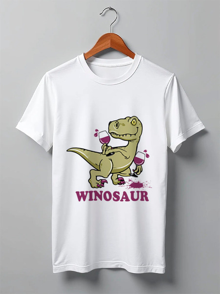 Заказать мужскую футболку в Москве. Футболка классическая Winosaur от Romanova - готовые дизайны и нанесение принтов.