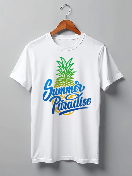 Заказать мужскую футболку в Москве. Футболка классическая Summer Paradise от balden - готовые дизайны и нанесение принтов.