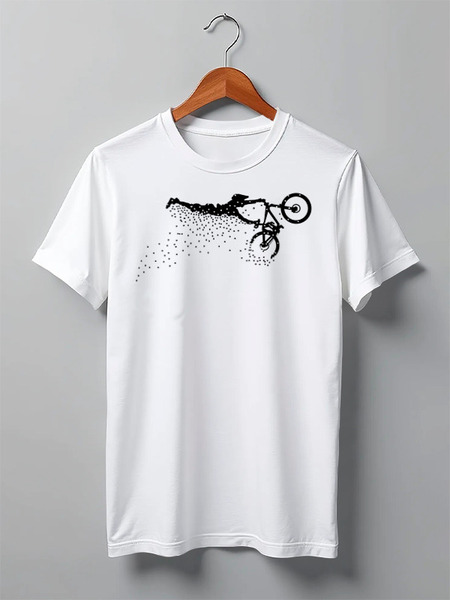 Заказать мужскую футболку в Москве. Футболка классическая Mountain Bike от oneredfoxstore@gmail.com - готовые дизайны и нанесение принтов.