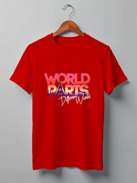 Заказать мужскую футболку в Москве. Футболка классическая "DIFFERENT WORLD": Paris от Octopuslabel - готовые дизайны и нанесение принтов.