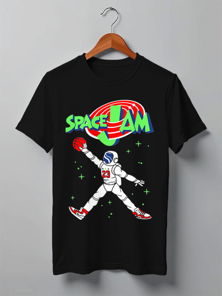 Заказать мужскую футболку в Москве. Футболка классическая Space Jam x Jordan от coolmag - готовые дизайны и нанесение принтов.