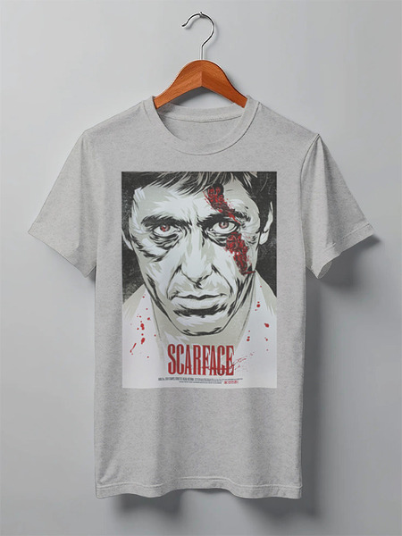 Заказать мужскую футболку в Москве. Футболка классическая Al Pacino / Ал Пачино от KinoArt - готовые дизайны и нанесение принтов.