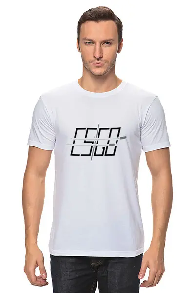 Заказать мужскую футболку в Москве. Футболка классическая CS GO 2 от bd-art  - готовые дизайны и нанесение принтов.