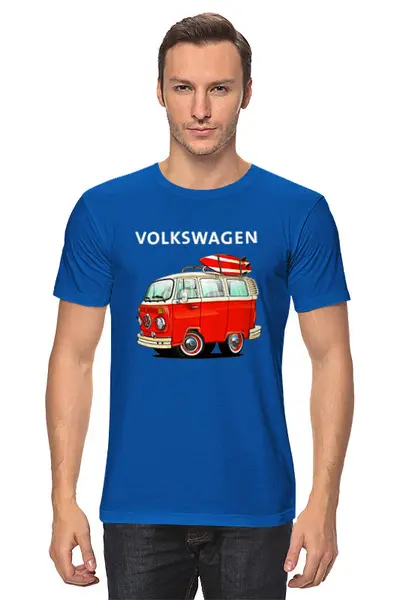 Заказать мужскую футболку в Москве. Футболка классическая Volkswagen   от T-shirt print  - готовые дизайны и нанесение принтов.