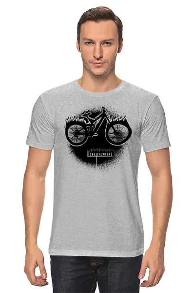 Заказать мужскую футболку в Москве. Футболка классическая Mountain Bike от oneredfoxstore@gmail.com - готовые дизайны и нанесение принтов.