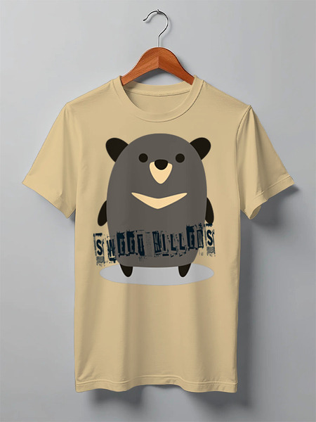 Заказать мужскую футболку в Москве. Футболка классическая Bear Here от oneredfoxstore@gmail.com - готовые дизайны и нанесение принтов.