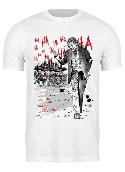 Заказать мужскую футболку в Москве. Футболка классическая Джокер от T-shirt print  - готовые дизайны и нанесение принтов.