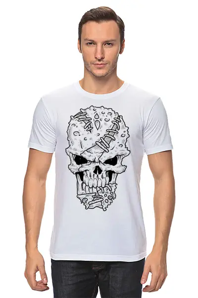 Заказать мужскую футболку в Москве. Футболка классическая Skulls от oneredfoxstore@gmail.com - готовые дизайны и нанесение принтов.