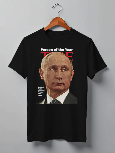 Заказать мужскую футболку в Москве. Футболка классическая Putin от Leichenwagen - готовые дизайны и нанесение принтов.