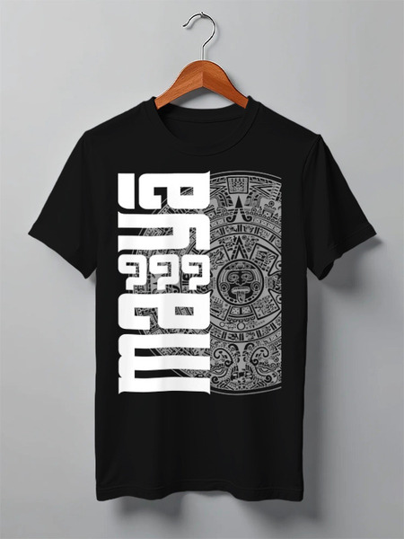 Заказать мужскую футболку в Москве. Футболка классическая Maya Calendar от balden - готовые дизайны и нанесение принтов.