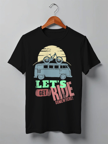 Заказать мужскую футболку в Москве. Футболка классическая Mountain Bike от oneredfoxstore@gmail.com - готовые дизайны и нанесение принтов.