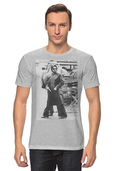 Заказать мужскую футболку в Москве. Футболка классическая Al Pacino / Ал Пачино от KinoArt - готовые дизайны и нанесение принтов.