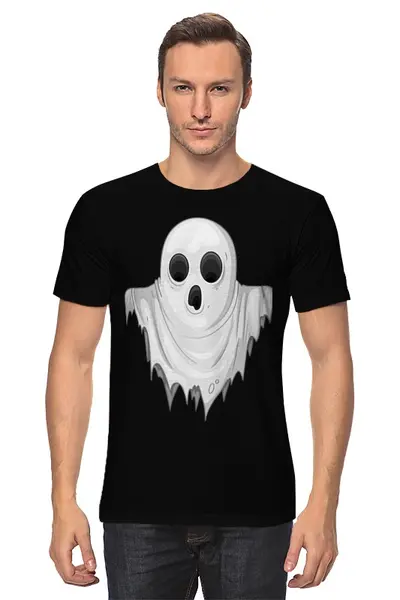 Заказать мужскую футболку в Москве. Футболка классическая GHOST от CoolDesign - готовые дизайны и нанесение принтов.