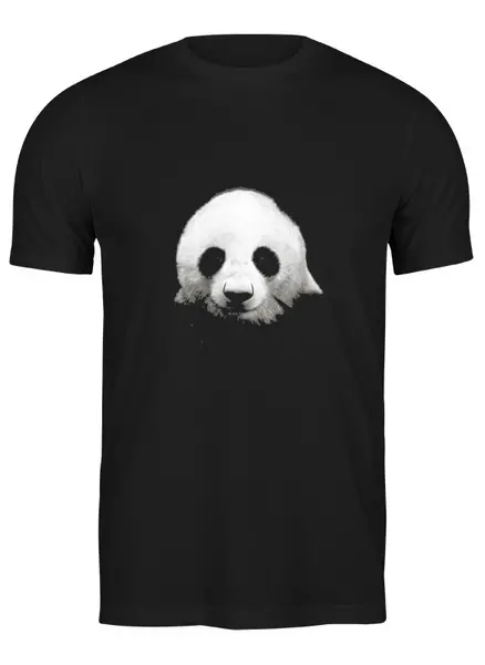 Заказать мужскую футболку в Москве. Футболка классическая Панда в тени от denis01001 - готовые дизайны и нанесение принтов.