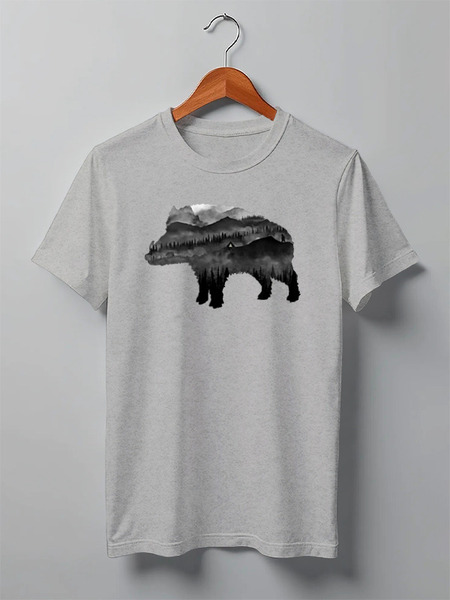 Заказать мужскую футболку в Москве. Футболка классическая Animals от oneredfoxstore@gmail.com - готовые дизайны и нанесение принтов.