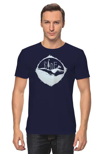 Заказать мужскую футболку в Москве. Футболка классическая Rider от oneredfoxstore@gmail.com - готовые дизайны и нанесение принтов.