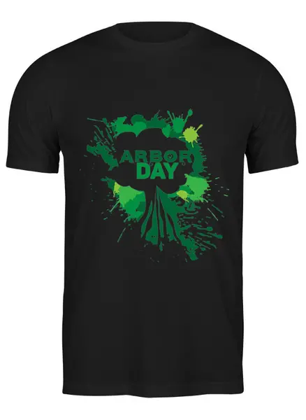 Заказать мужскую футболку в Москве. Футболка классическая Arbor day от IrinkaArt  - готовые дизайны и нанесение принтов.