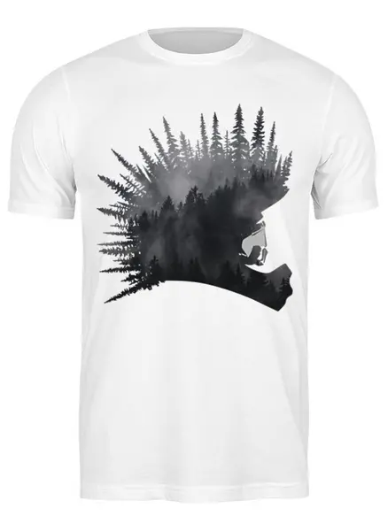 Заказать мужскую футболку в Москве. Футболка классическая Mountain Bike от oneredfoxstore@gmail.com - готовые дизайны и нанесение принтов.