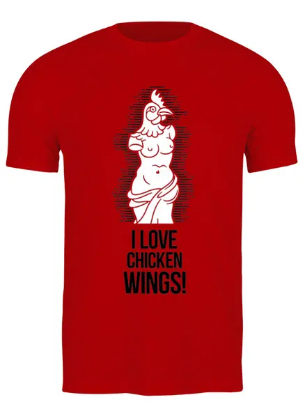 Заказать мужскую футболку в Москве. Футболка классическая Chicken wings от Алексей Фомин - готовые дизайны и нанесение принтов.