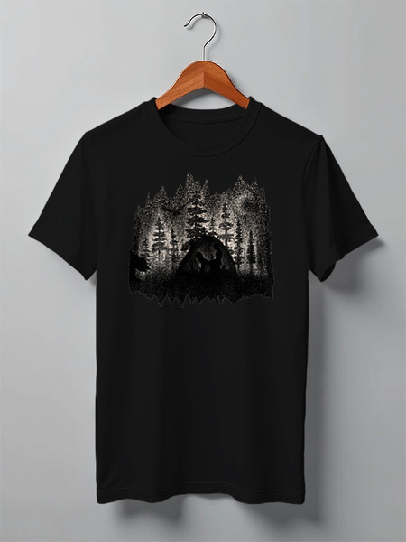 Заказать мужскую футболку в Москве. Футболка классическая Campfire Stories от oneredfoxstore@gmail.com - готовые дизайны и нанесение принтов.