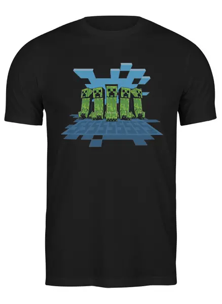 Заказать мужскую футболку в Москве. Футболка классическая Криперы от PrintGamer  - готовые дизайны и нанесение принтов.