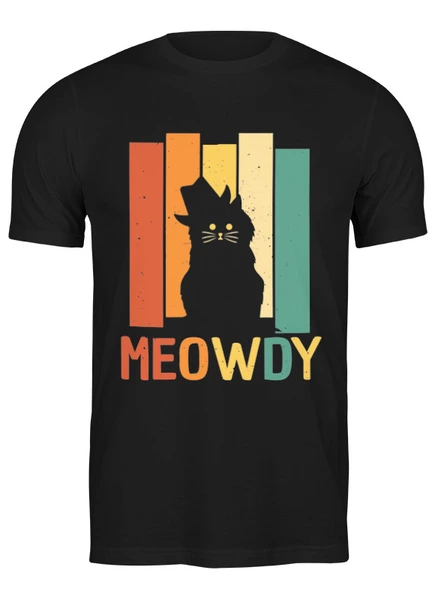 Заказать мужскую футболку в Москве. Футболка классическая Meowdy от skynatural - готовые дизайны и нанесение принтов.