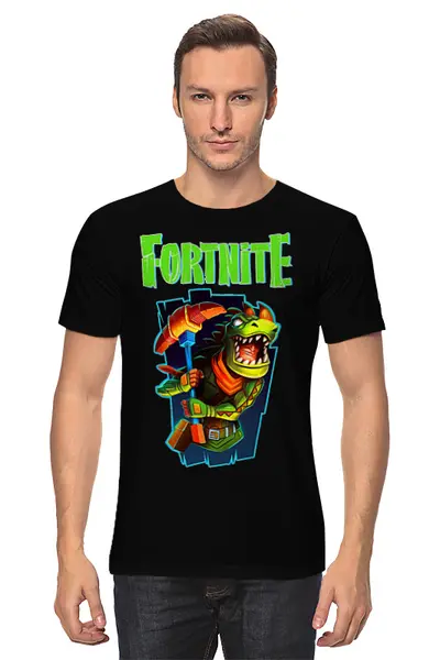 Заказать мужскую футболку в Москве. Футболка классическая FORTNITE от balden - готовые дизайны и нанесение принтов.
