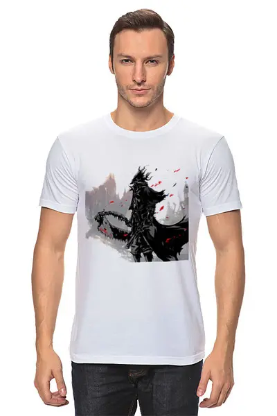 Заказать мужскую футболку в Москве. Футболка классическая Bloodborne от GeekFox  - готовые дизайны и нанесение принтов.