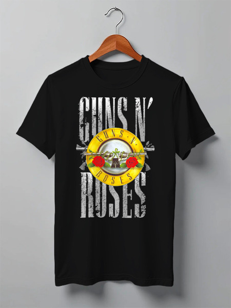 Заказать мужскую футболку в Москве. Футболка классическая Guns n' roses от Leichenwagen - готовые дизайны и нанесение принтов.