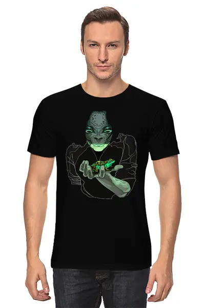 Заказать мужскую футболку в Москве. Футболка классическая FrogTransformation от ingenervolos@gmail.com - готовые дизайны и нанесение принтов.