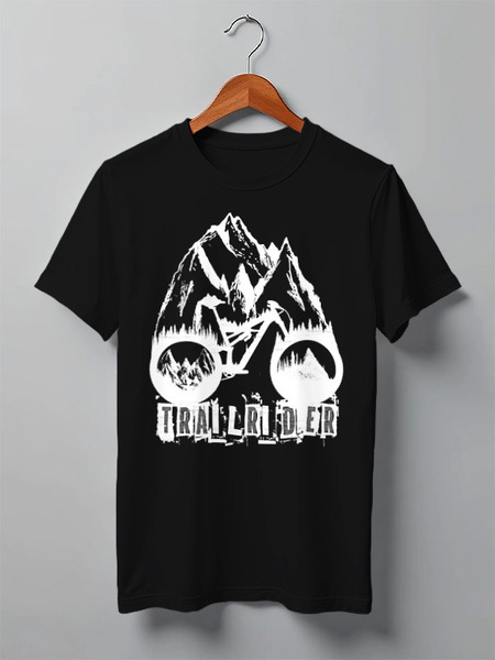 Заказать мужскую футболку в Москве. Футболка классическая Mountain Bike от oneredfoxstore@gmail.com - готовые дизайны и нанесение принтов.