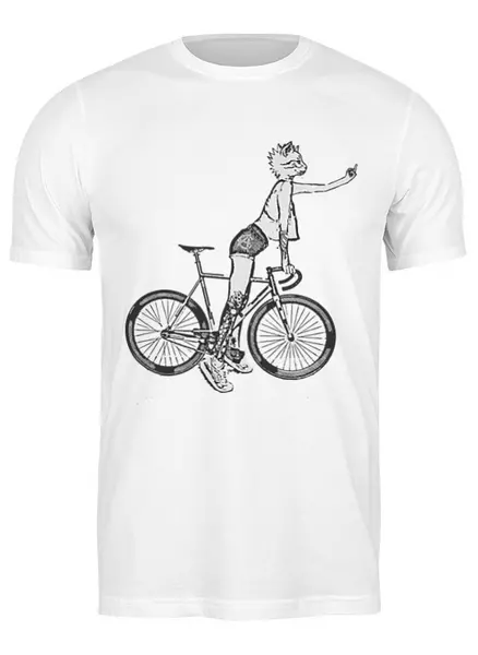 Заказать мужскую футболку в Москве. Футболка классическая Bike Punk  от oneredfoxstore@gmail.com - готовые дизайны и нанесение принтов.