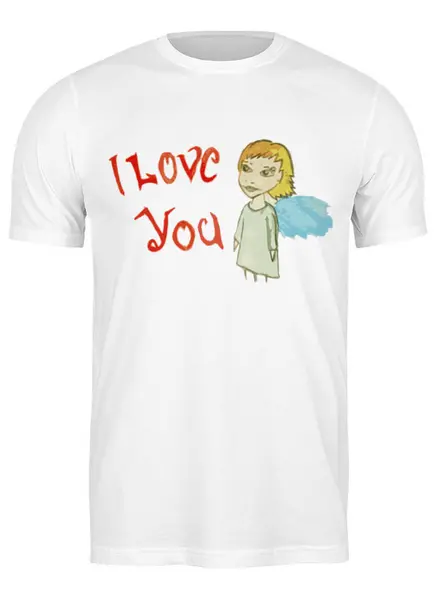 Заказать мужскую футболку в Москве. Футболка классическая I Love You от james.r - готовые дизайны и нанесение принтов.