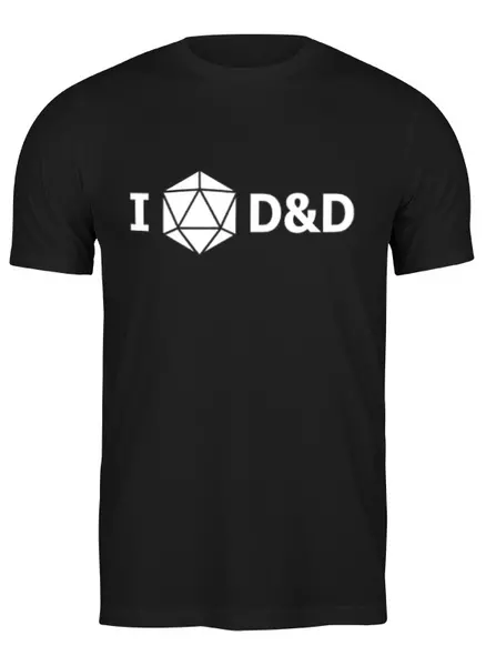 Заказать мужскую футболку в Москве. Футболка классическая DnD Love T-shirt от Hangover - готовые дизайны и нанесение принтов.