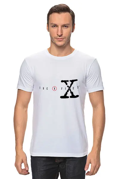 Заказать мужскую футболку в Москве. Футболка классическая x files от Ксения Лазарева - готовые дизайны и нанесение принтов.