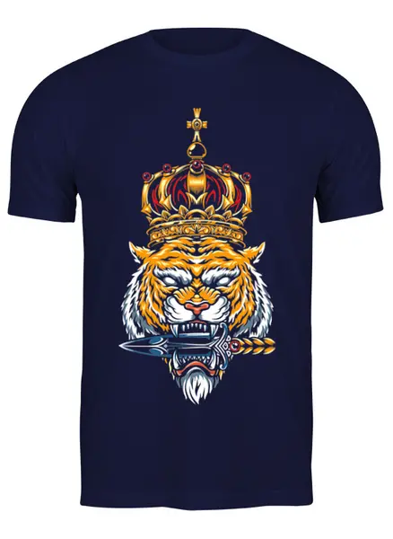 Заказать мужскую футболку в Москве. Футболка классическая ❖ Tiger Royal Crown ❖ от balden - готовые дизайны и нанесение принтов.