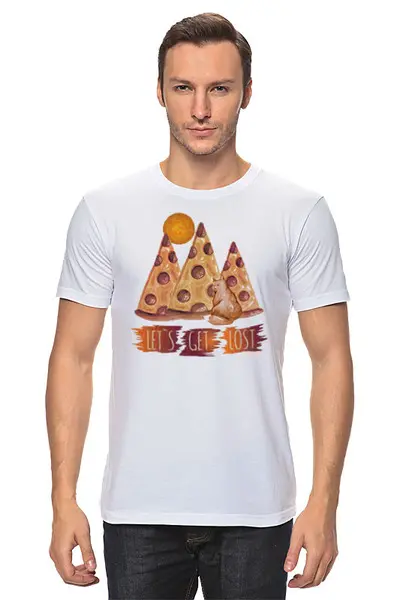 Заказать мужскую футболку в Москве. Футболка классическая Get Lost от oneredfoxstore@gmail.com - готовые дизайны и нанесение принтов.