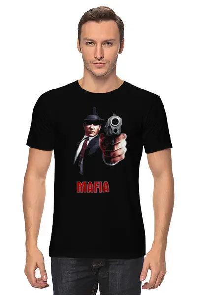 Заказать мужскую футболку в Москве. Футболка классическая Футболка "Mafia" от Re  Tyan - готовые дизайны и нанесение принтов.