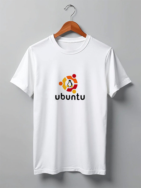 Заказать мужскую футболку в Москве. Футболка классическая Ubuntu от Евгений Беляев - готовые дизайны и нанесение принтов.