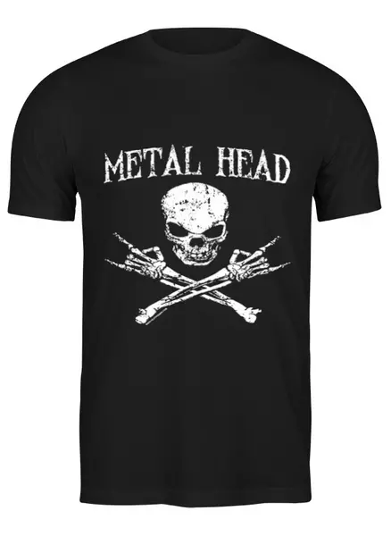 Заказать мужскую футболку в Москве. Футболка классическая Metal Head от Серега Шнайдер - готовые дизайны и нанесение принтов.