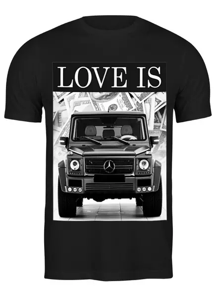 Заказать мужскую футболку в Москве. Футболка классическая Любовь это...  от T-shirt print  - готовые дизайны и нанесение принтов.