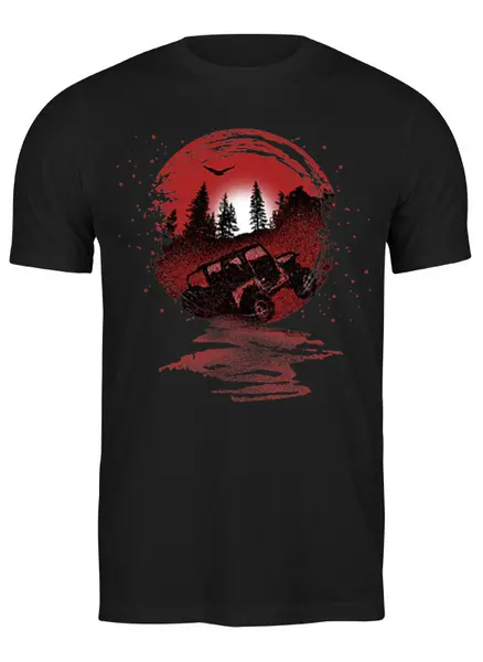 Заказать мужскую футболку в Москве. Футболка классическая Offroad от oneredfoxstore@gmail.com - готовые дизайны и нанесение принтов.