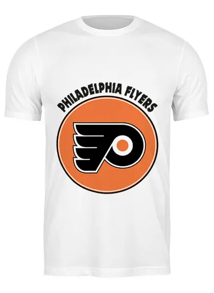 Заказать мужскую футболку в Москве. Футболка классическая Philadelphia Flyers от kspsshop - готовые дизайны и нанесение принтов.