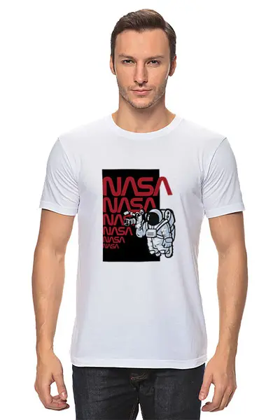 Заказать мужскую футболку в Москве. Футболка классическая NASA (НАСА) от TheAndarz  - готовые дизайны и нанесение принтов.