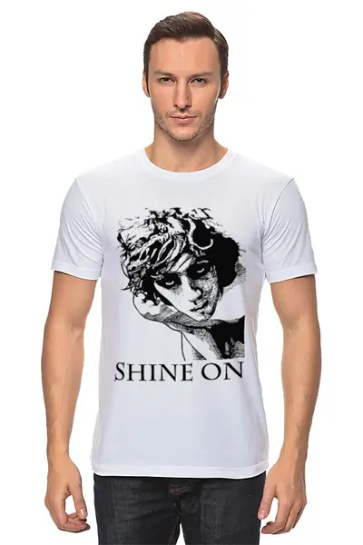 Заказать мужскую футболку в Москве. Футболка классическая Syd Barret Shine on от Андрей - готовые дизайны и нанесение принтов.